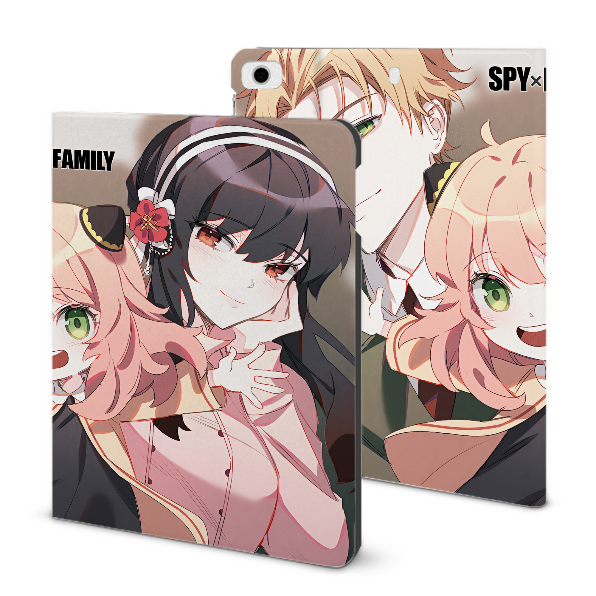（画像用） SPY×FAMILY间谍家家酒 IPad ケース ブック型 PUレザー TPU 耐衝撃 軽量 薄型 ペン収納なし 全面保護 IPad 各モデル対応